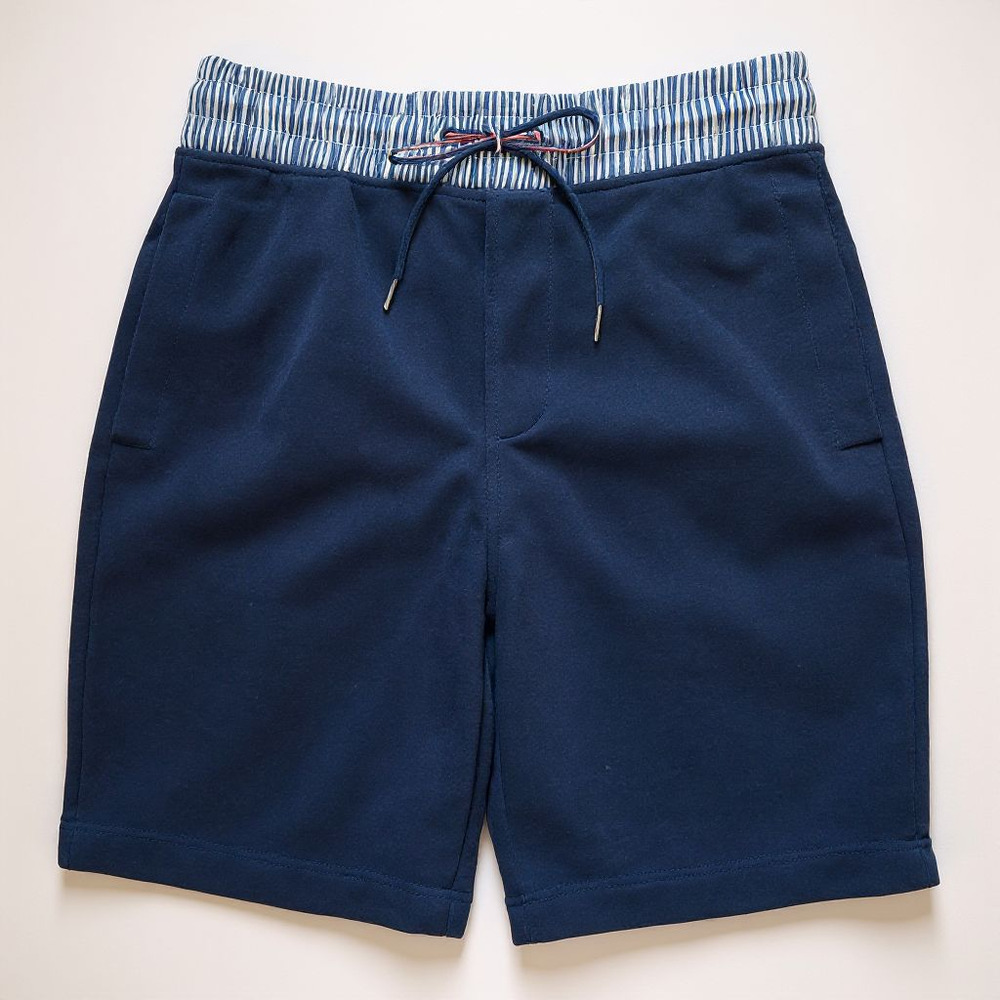 Tommy Hilfiger Sweat Shorts Size Small Navy Blue Striped Waistband